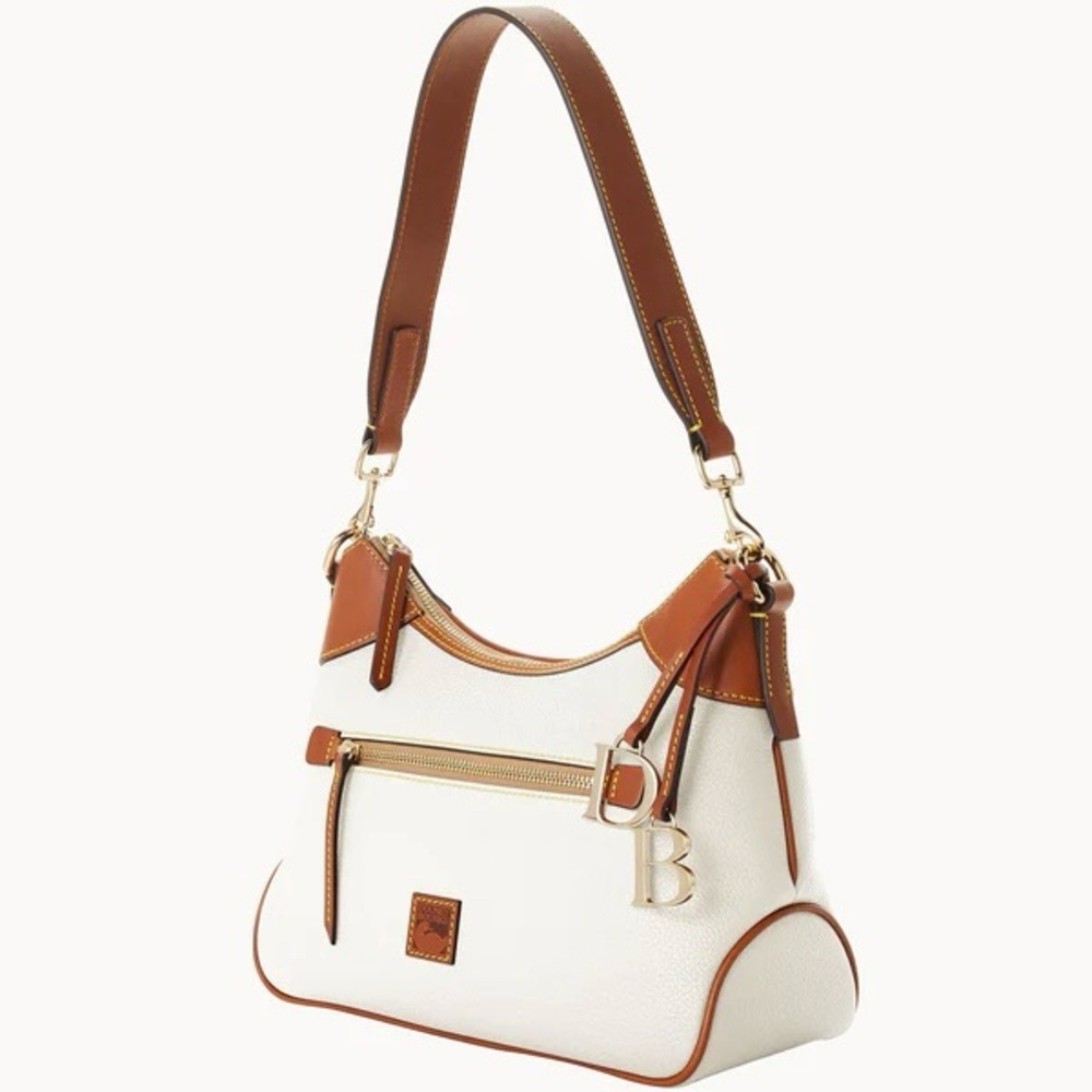Dooney & Bourke White Pebble Grain Hobo Bag